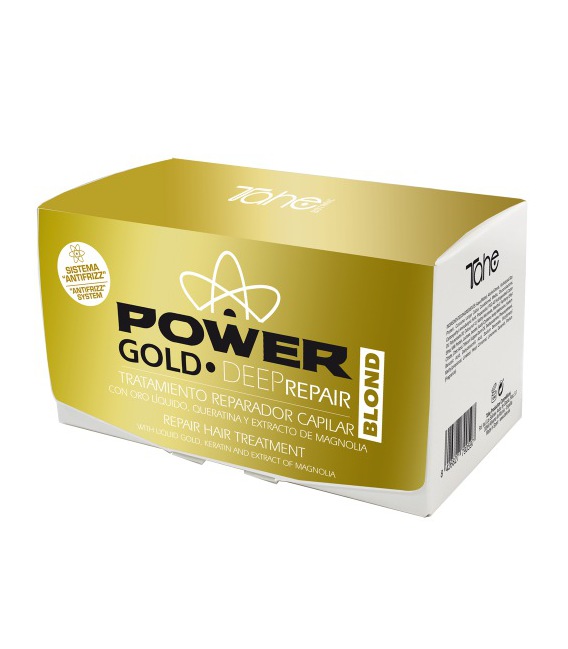 Tahe Power Gold Deep Repair Anti-Frizz Repair And Neutralizer Blonde Color 6x10ml