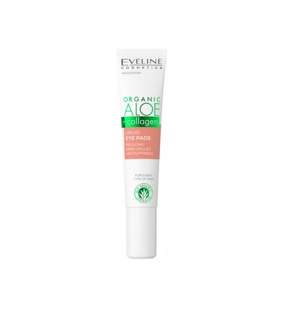 Eveline Organic Aloe Liquid Eye Pads Reducing Dark Circles and Puffiness 20ml