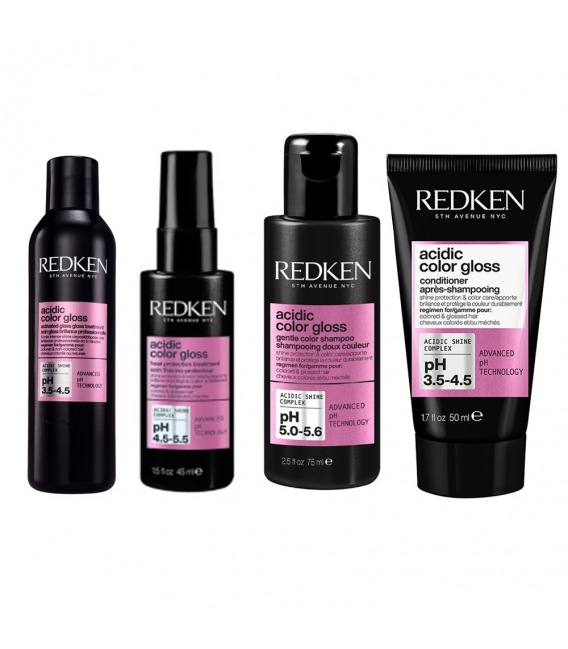 Redken Acidic Color Gloss Set 4 minis + Necesser