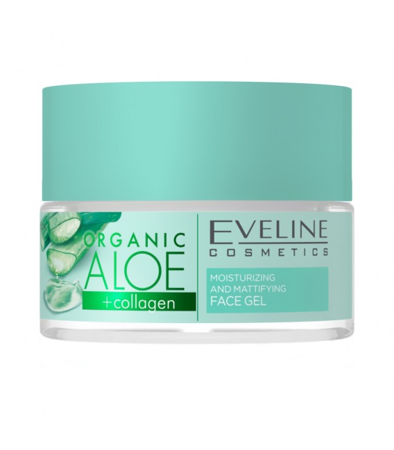 Eveline Organic Aloe Moisturizing and Mattifying Face Cream Gel 50ml