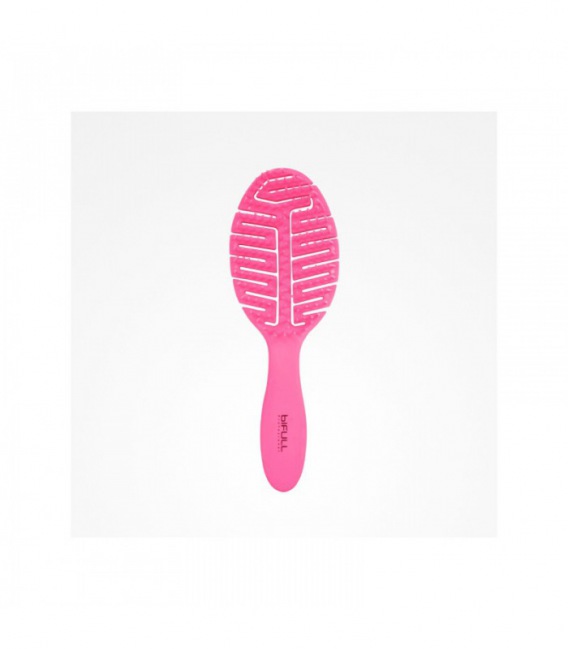 Bifull Cepillo Esqueleto Desenredante Fluor Leaf Rosa