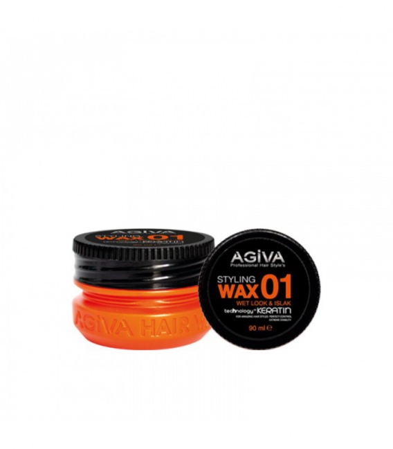 Agiva Hair Styling Wax 01 Wet Look Orange 90ml