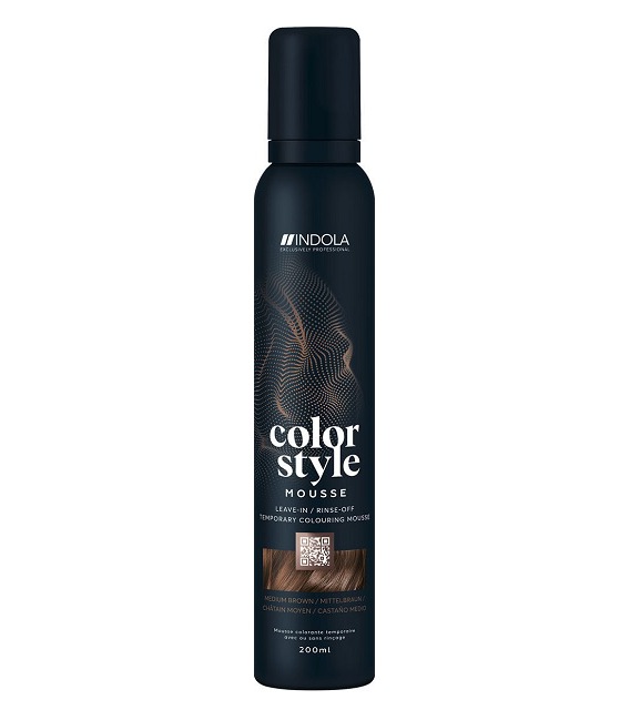 Indola Color Style Mousse Medium Brown 200 ml