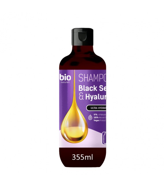 Bio Naturell Ultra Moisturizing Shampoo with Black Seed Oil and Hyaluronic Acid 355ml