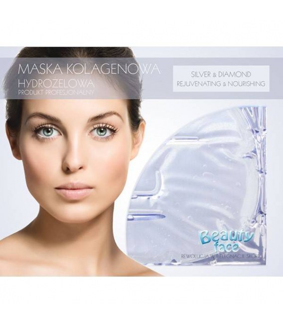 Beauty Face Colágeno Pro Máscara Facial Nutritiva Com Diamante E Prata