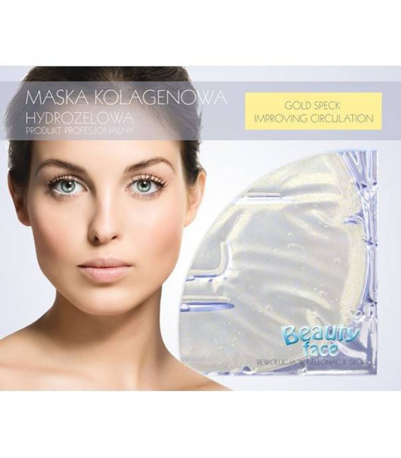 Beauty Face Colágeno Pro Máscara Facial Rejuvenescedora Com Pó De Ouro