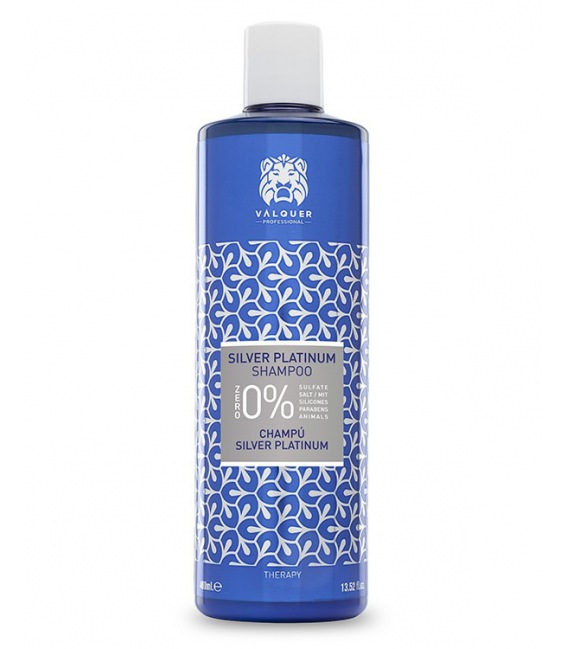 Valquer Shampoo Cabelos Brancos E Cinza Silver, Platinum 0% 400ml